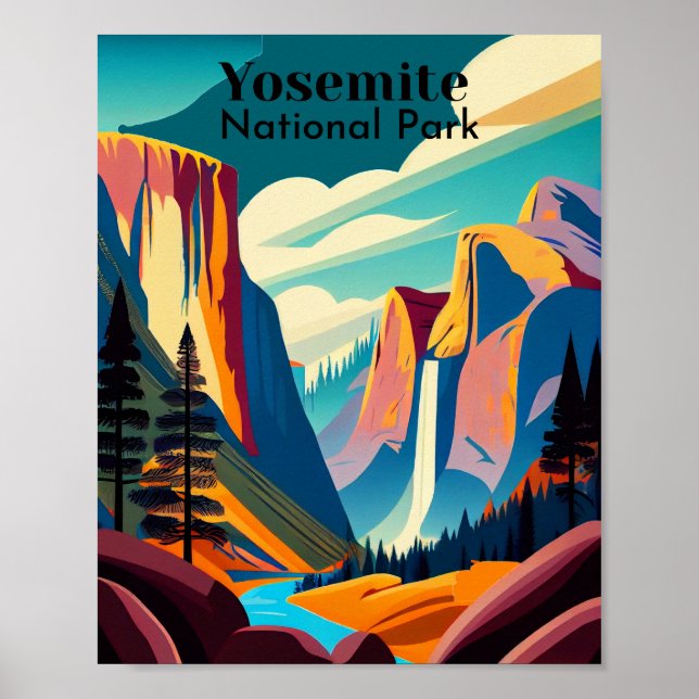 Parque nacional Yosemite Arte Minimalista (Frente)