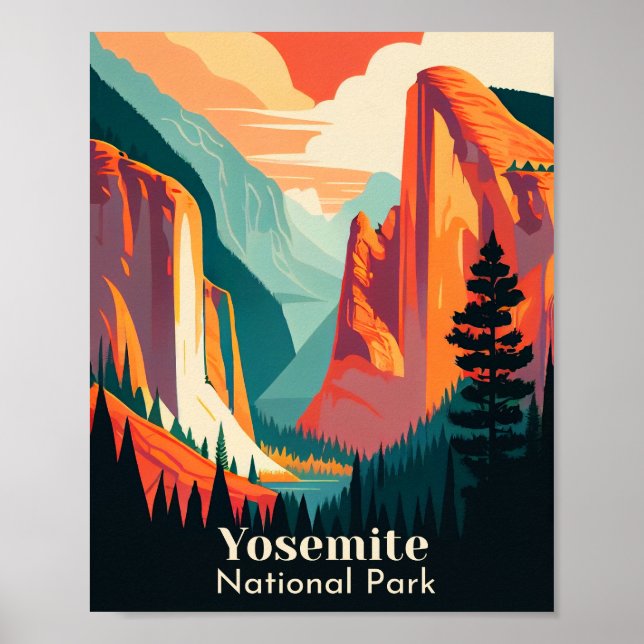 Parque nacional Yosemite Arte Minimalista (Frente)