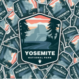 Parque nacional Yosemite | Pegatina de corte por m