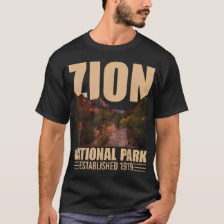 Parque Nacional Zion - Camiseta Retro de Senderism