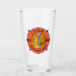 Parque nacional Zion Compass Retro Emblem