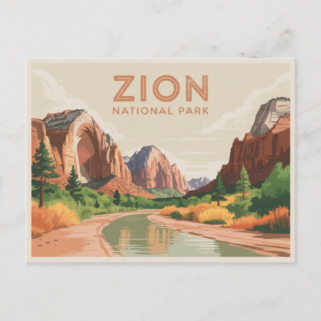 Parque nacional Zion Postal (Anverso)