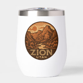 Parque nacional Zion Tumbler de vino sin Stemless 