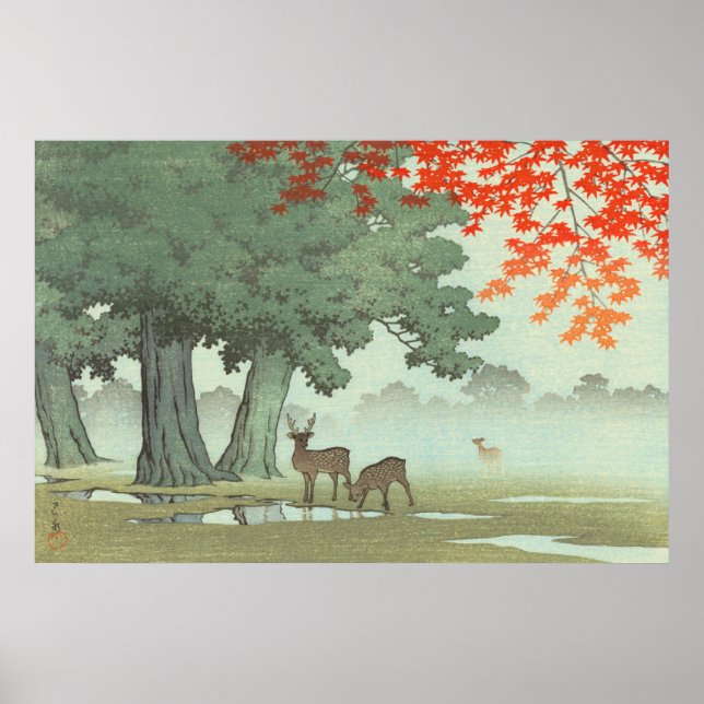 Parque Nara Kawase Hasui 1953 Arte Japonés (Frente)