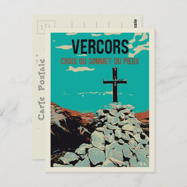 Parque regional de Vercors, postal de los Alpes fr (Anverso / Reverso)