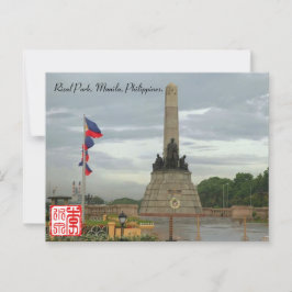 Parque Rizal, Manila, Filipinas Tarjeta Postal. Ta