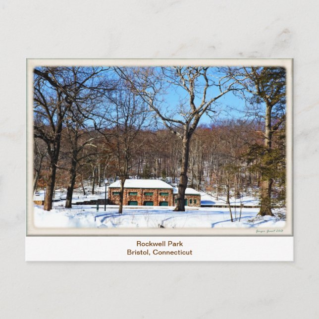 Parque Rockwell, postal Bristol CT (Anverso)