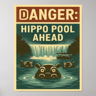 Parque Temático de Póster de Hipopótamo