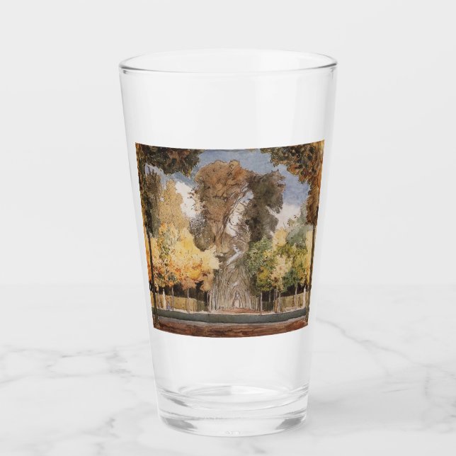 Parque Versailles en otoño (por Konstantin Somov) (Anverso)