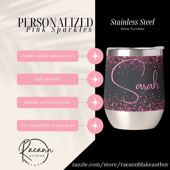 Parques rosados Tumbler de vino de acero inoxidabl (Subido por el creador)