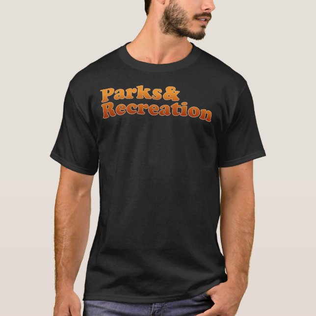 Parques y camiseta clásica con logotipo retro Rec (Anverso)