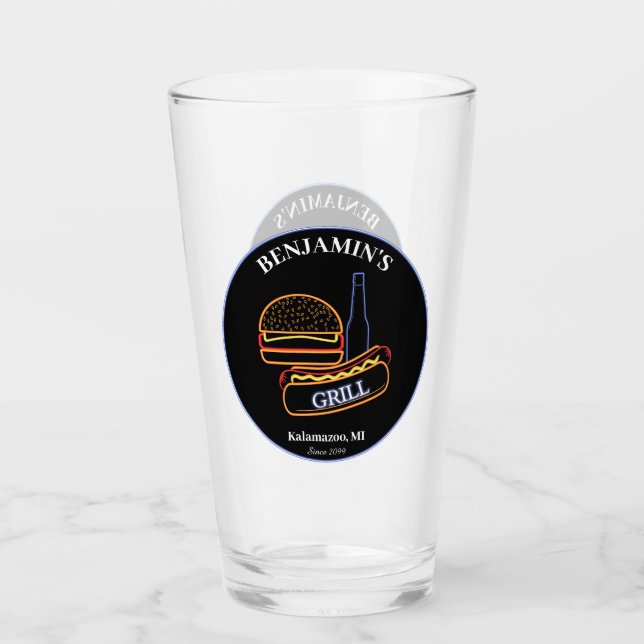 Parrilla de patio trasero con cerveza de perros ca (Anverso)