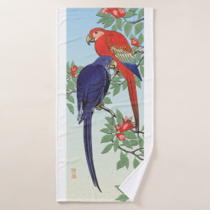 PARROS AZULES ROJOS