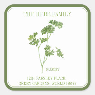 PARSLEY FRESCO Sellos para sobres cuadrados grande