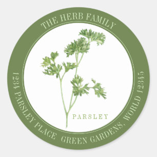 PARSLEY FRESCO Sellos para sobres redondos grandes