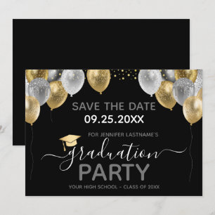 Parte de graduación Guardar la invitación de fecha