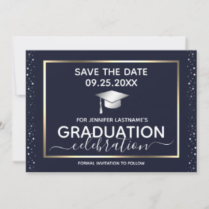 Parte de graduación Guardar la invitación de fecha