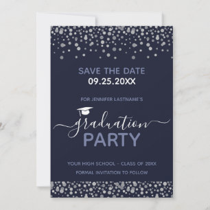 Parte de graduación Guardar la invitación de fecha