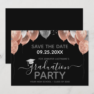 Parte de graduación Guardar la invitación de fecha
