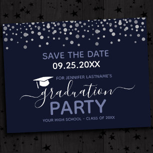 Parte de graduación Guardar la invitación de fecha