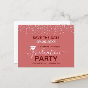 Parte de graduación Guardar la postal de invitació