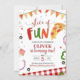 Parte de la invitación de cumpleaños de Pizza dive