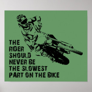 Parte más lenta Señal de cartel de motocross de bi