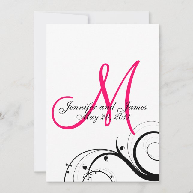 Parte posterior de la invitación de la boda del (Anverso)