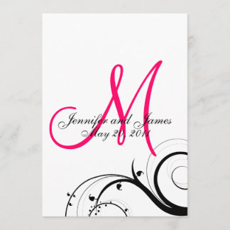 Parte posterior de la invitación de la boda del