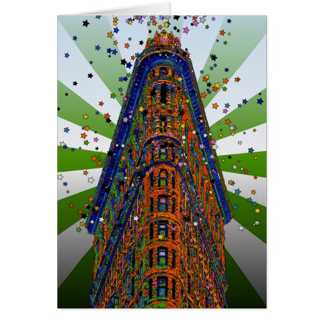 Parte superior del edificio Flatiron - Rayos verde (Frente)