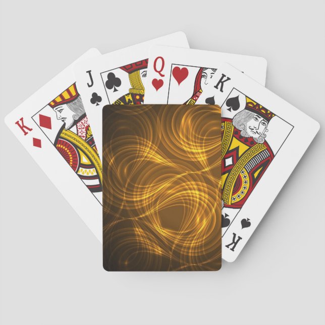Parte trasera de cartas de juego con remolinos dor (Reverso)
