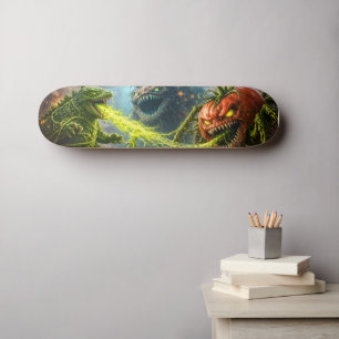 Parte trasera de la patineta pro de verduras mutan