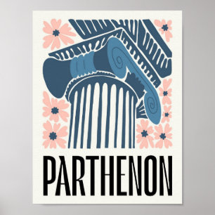 Partenón Atenas Grecia arte abstracto de viaje flo