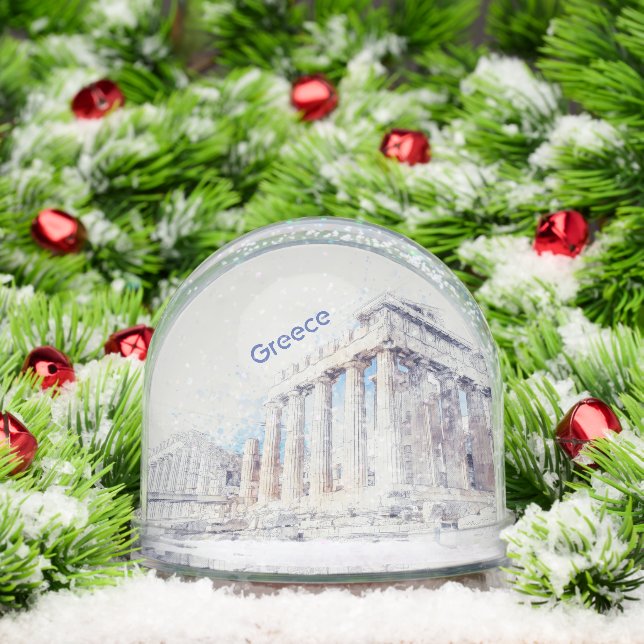 Parthenon Athens Snow Globe – Ancient Greece  (Navidad)