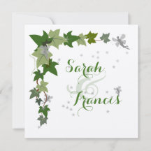 participación de matrimonio hiedra y de hadas