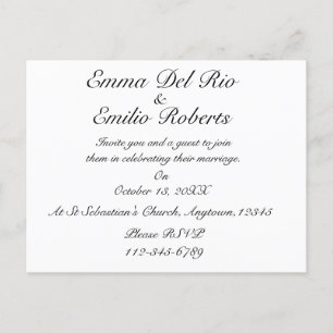 Participación moderna Elegantes invitaciones forma
