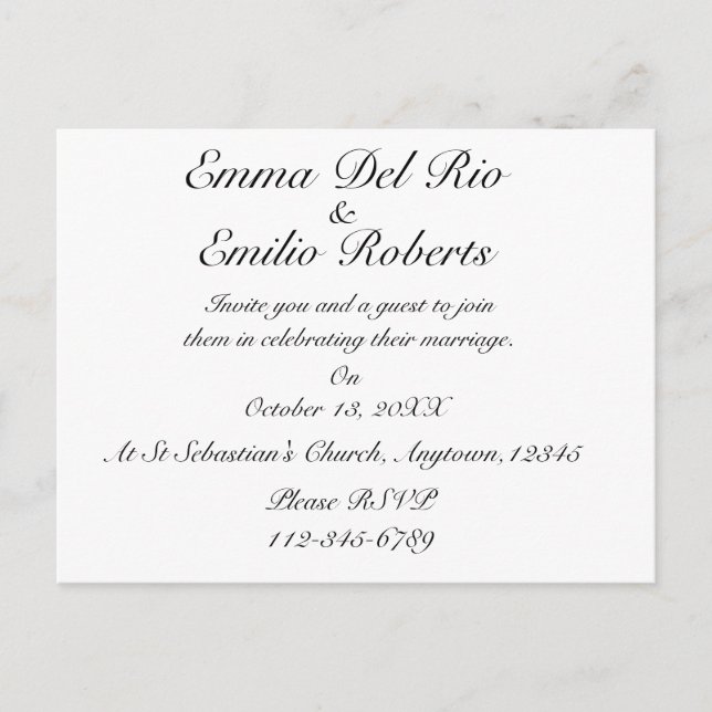 Participación moderna Elegantes invitaciones forma (Anverso)