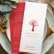 Partida de eventos de navidades en un menú de árbo