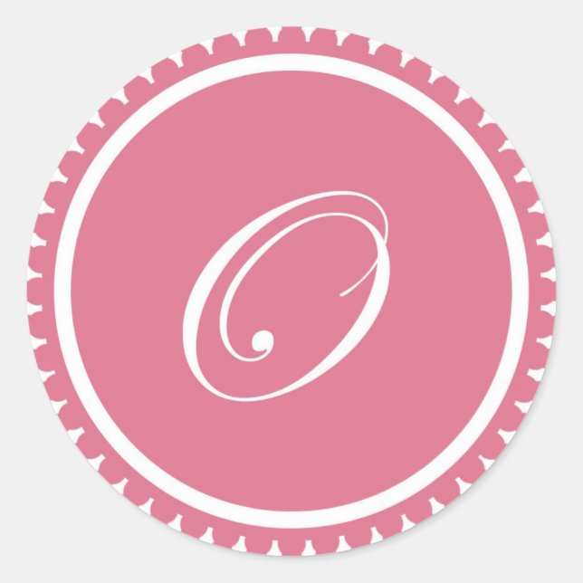 Partida inicial de sello monograma rosa O princesa (Anverso)