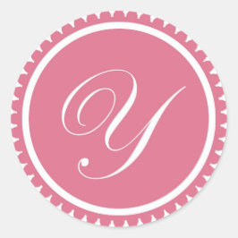 Partida inicial de sello monograma rosa princesa Y