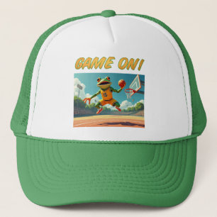 ¡Partida! Sombrero de camionera de ranas de básque