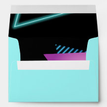Partida temática Neon 80 Fiesta Editable Envelope