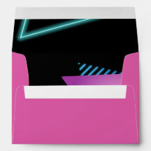 Partida temática Neon 80 Fiesta Editable Envelope