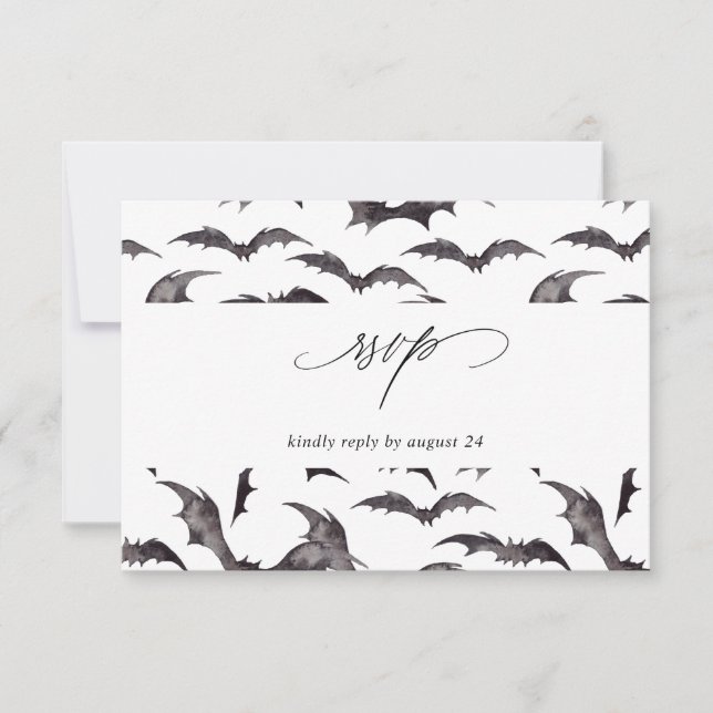 Partido Bat Halloween con Comida RSVP White (Anverso)