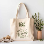 Partido Camp Bachelorette Glamando Bolsa de Tote<br><div class="desc">¡El favor perfecto para tu soltera! Este diseño presenta un diseño de camping retro con fuentes modernas y antiguas. Haga clic en el botón "Personalizar" - luego "Haga clic para más personalizares" para comenzar con su diseño! Vea toda la colección para ver más elementos coincidentes.</div>
