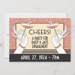 Partido de compromiso Art Deco Invitaciones a la d