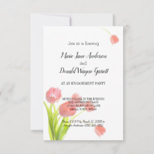 Partido de compromiso de tulipanes rosa suave