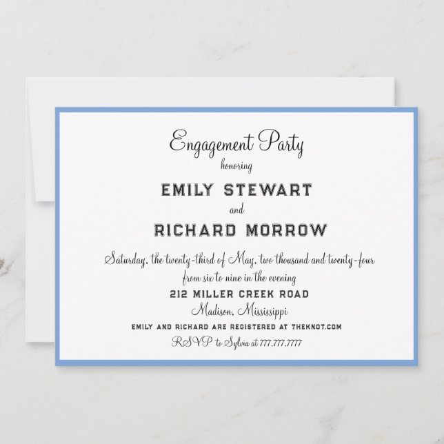 Partido de compromiso o invitación de ducha elegan (Anverso)