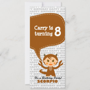 Partido de cumpleaños de invitación a Scorpio