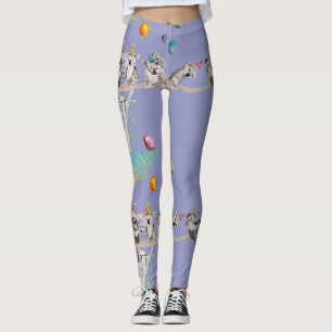 Partido de Cumpleaños de Koala, koalas Leggings p